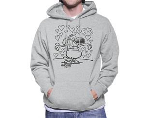 Grimmy Love Men's Hooded Sweatshirt - Heather Grey