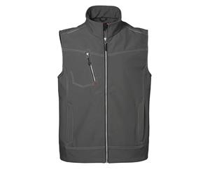 Id Mens Worker Soft Shell Three-Layer Regular Fitting Sleeveless Jacket/Vest (Silver grey) - ID373