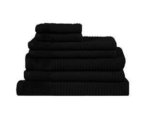 Jenny Mclean Royal Excellency 7PC Bath Linen Set - Black