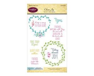 Justrite Papercraft Clear Stamp Set 4X6in - Choose Joy