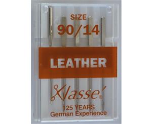 Klasse Sewing Machine Needles LEATHER Size 90 / 14 Pack of 5 Needles