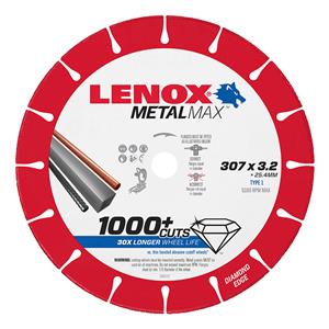 Lenox 300 x 3.3 x 25.4mm Low Speed Diamond Metal Cut Off Disc Diamond - METALMAX