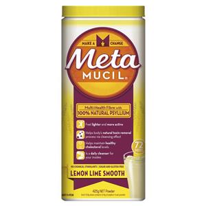 Metamucil Fibre Supplement Smooth Texture Lemon-Lime Flavour 72 doses 425g