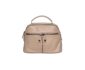 Mocha Rachel Leather Bag - Taupe