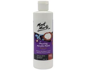 Mont Marte Acrylic Pouring Paint 240ml Bottle - Titanium White