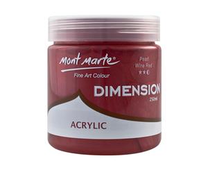 Mont Marte Dimension Acrylic Paint 250ml Pot - Pearl Wine Red