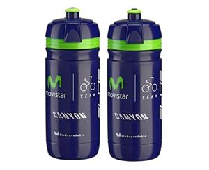 Movistar Elite Corsa Water Bottles - 550ml/ea (2 Pack)