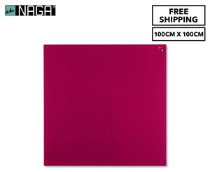 NAGA 100x100cm Magnetic Glassboard - Red