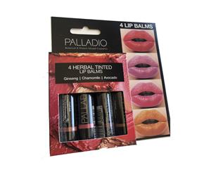 Palladio 4 X Herbal Tinted Lip Balms