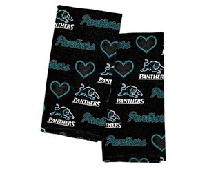 Penrith Panthers NRL Team Logo and Coloured Tea Towels (2 pack)