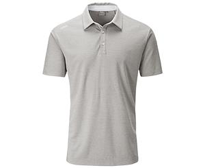 Ping Harrison Heather Tailored Fit Polo - Grey Marl/White