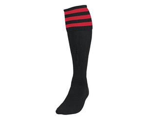 Precision 3 Stripe Football Socks Boys Black/Red