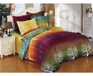 Rainbow Quilt/Doona/Duvet Cover Set (Queen/King/Super King Size Bed)