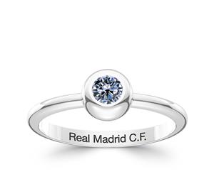 Real Madrid FC Sapphire Ring For Women In Sterling Silver Design by BIXLER - Sterling Silver