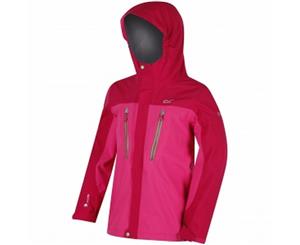 Regatta Great Outdoors Childrens/Kids Hipoint Stretch Iii Waterproof Jacket (Hot Pink/Vivacious) - RG3201