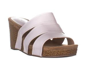 SC35 Juliaa Slip-On Wedge Sandals White