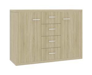 Sideboard Sonoma Oak 88x30x75cm Chipboard Storage Chest Unit Cupboard