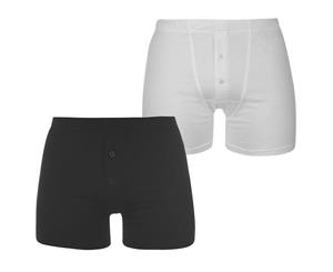 Slazenger Men 2 Pack Boxers Mens - Black/White