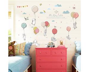 The Balloon Rabbit Wall Stickers Decals (Size 105cm x 72cm)