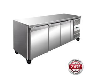 Thermaster Tropicalised 3 Door Gastronorm Bench Freezer - Silver