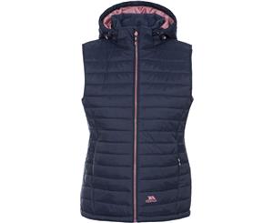 Trespass Girls Aretha Lightly Padded Hooded Contrast Gilet - NAVY