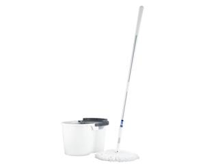 White Magic Spin Mop Turbo Hand Press System