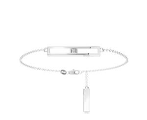 White On White Fashion Diamond Bracelet For Women In Sterling Silver - Sterling Silver