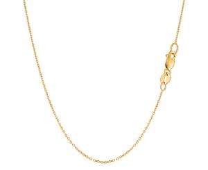 10k Yellow Gold Cable Link Chain Necklace 1mm 18" - Yellow