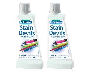 2 x Dr. Beckmann Individual Stain Devil Ballpoint Ink & Felt Tip 50mL