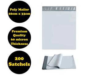 200 Poly Mailer 255x330mm Courier Bags Self Sealing Mailing Satchel