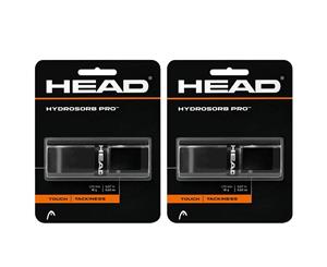 2x Head HydroSorb Touch/Tackiness Pro Replacement Grip f/ Rackets/Racquets Black