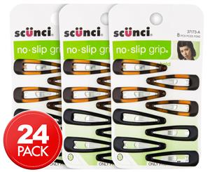 3 x 8pk Scnci No Slip Grip Epoxy Clips - Brown/Black