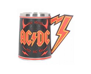 Ac/Dc Tankard High Voltage Lightning Band Logo Official Hand Painted Boxed - Black