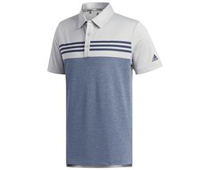 Adidas Heather Blocked Polo - Grey Two HTR - Mens