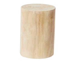 Amalfi Hutch Paulownia Wood Solid Round Side Table/Stool Natural 35x35x50cm