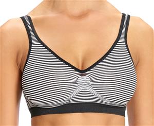 Ambra Women's Seamless Singles Shaper Bra - Black/White