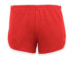 American Apparel Womens/Ladies Cotton Casual/Sports Shorts (Red / White) - RW4012