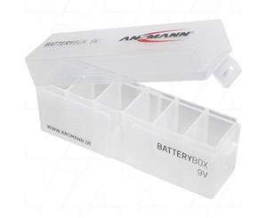 Ansmann Battery Box 6. Up to 6 x 9V Size Batteries Plastic Storage Container