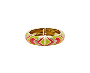 Barcs Marrakesh Enamel Jeweled Bangle With 14k Gold Accents & Neon Enamel