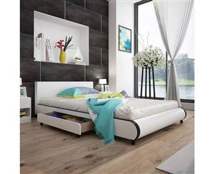 Bed with Memory Foam Mattress Queen Size Home Modern Bedroom Furniture