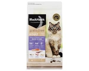 Black Hawk Cat Food Grain Free Duck and Fish 1.2kg - (CBHGFDF1.2)