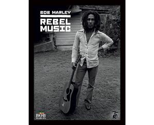 Bob Marley Rebel Music Framed Print - 34.5 x 44.5 cm - Officially Licensed