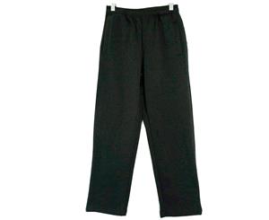 Boys Trackies Jogging Sweat Pant Fleece - Black