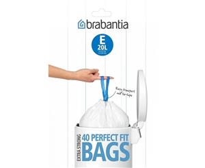 Brabantia Perfectfit Bin Liners Code E Smartfix 20 Litre