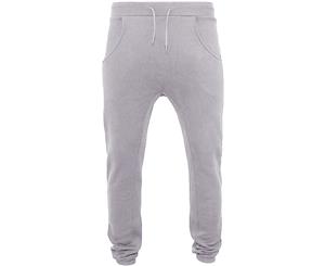 Build Your Brand Mens Heavy Deep Crotch Sweatpants (Heather Grey) - RW5679