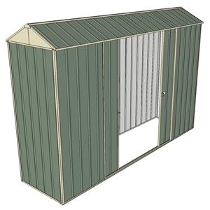 Build-a-Shed 0.8 x 3 x 2.3m Gable Double Sliding Side Door Shed - Green