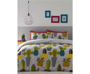 Cacti Double Duvet / Doona Cover and Pillowcase Set