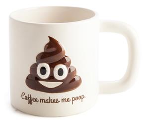 Coffee Makes Me Poop Emoji Mug