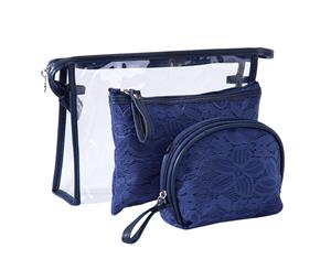 CoolBELL Lace cosmetic bag-Dark blue