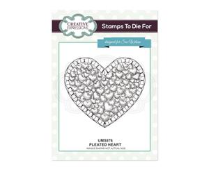 Creative Expressions - Pleated Heart Pre Cut Stamp